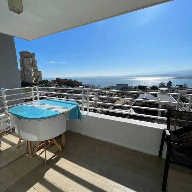 CONCÓN / ARRIENDO DEPTO AMOBLADO 1D 1B VISTA AL MAR - Imagen 12